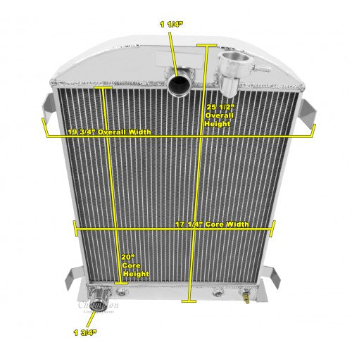 1932 FORD MODEL 18 ALUMINUM RADIATOR - FORD V8 HIGH BOY