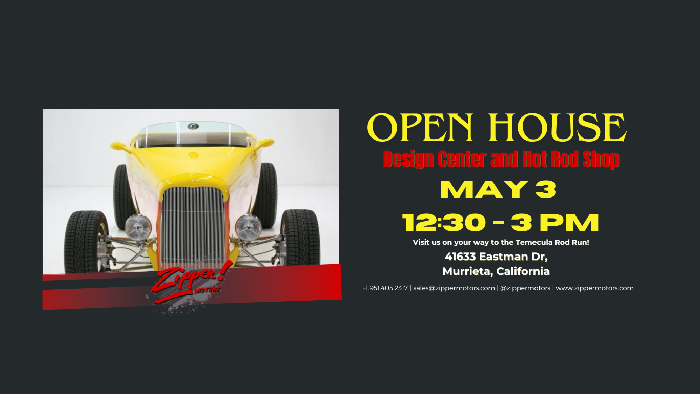 Hot Rod Shop Open House Event May 3 12:30-3PM at 41633 Eastman Dr, Murrieta, California. Visit us on your way to the Temecula Rod Run!