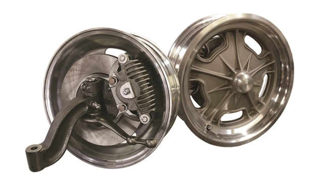 Premium Spindle Mount Finned Front Brake Kit Plain
