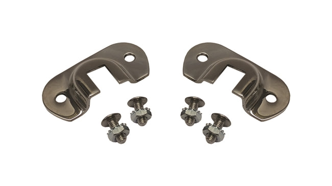 Firewall Stay Rod Support Brackets Polished