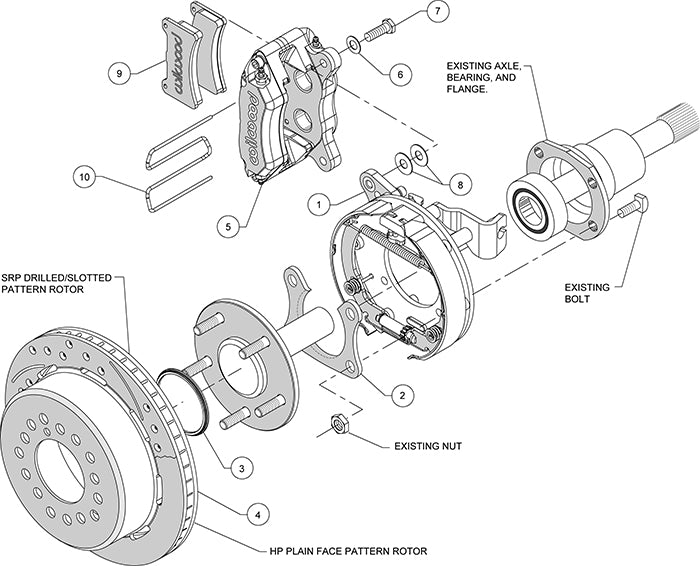 Wilwood 140-11402-R Dynapro Low-Profile Rear E-Brake Kit