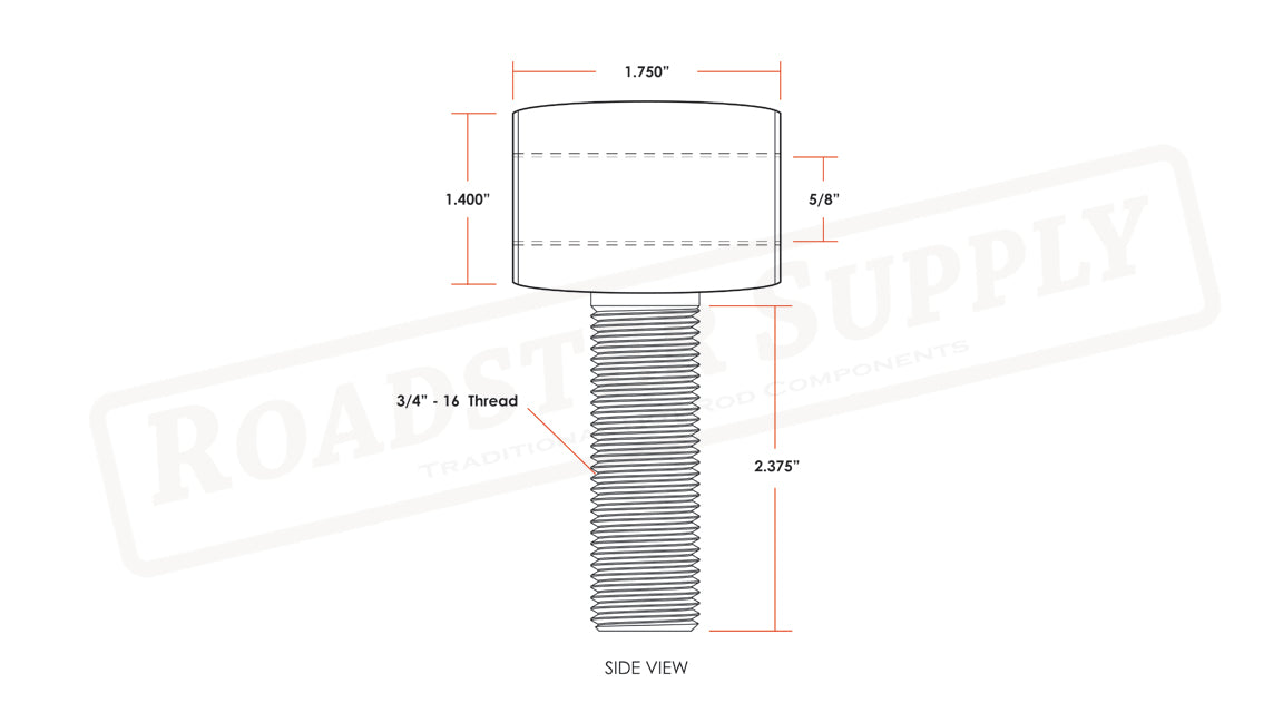 LHT Straight 3/4"-16 Rod End Adjuster Polished