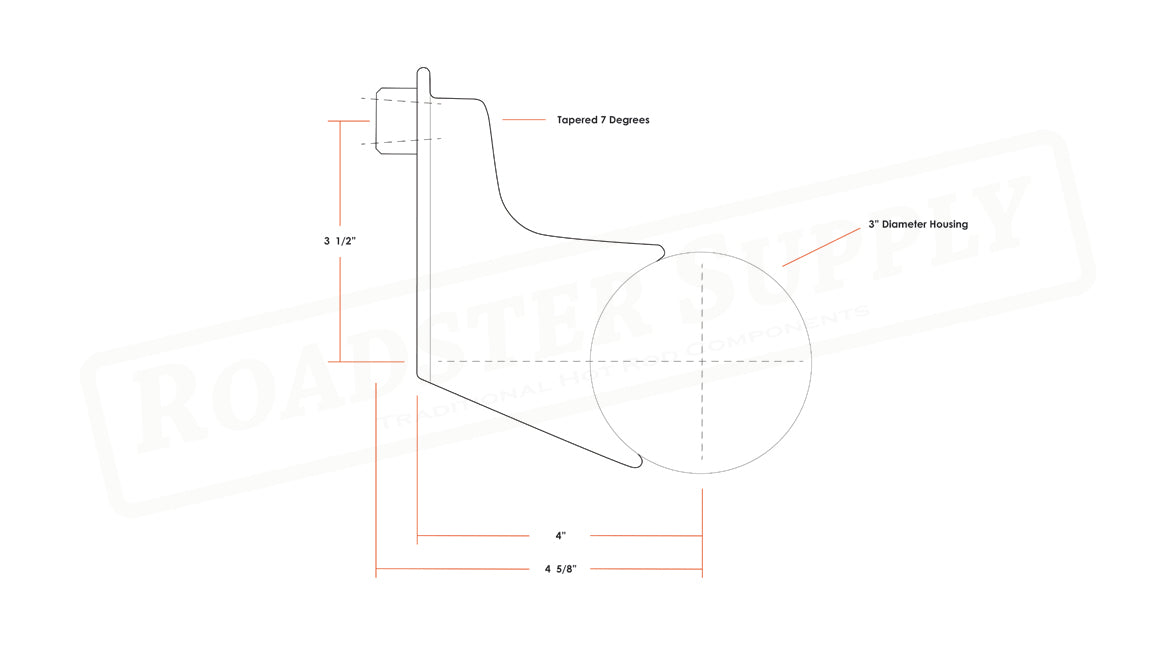 Universal Weld On Rear Panhard Housing Bracket For Tie Rod End