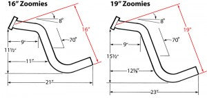 Zoomie Header Set , Small Block Chevy, Standard Chassis 16"
