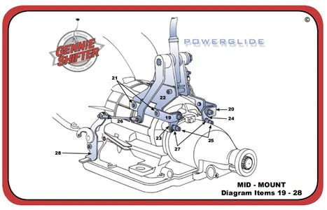 GM POWERGLIDE Shifter Mounting Kit