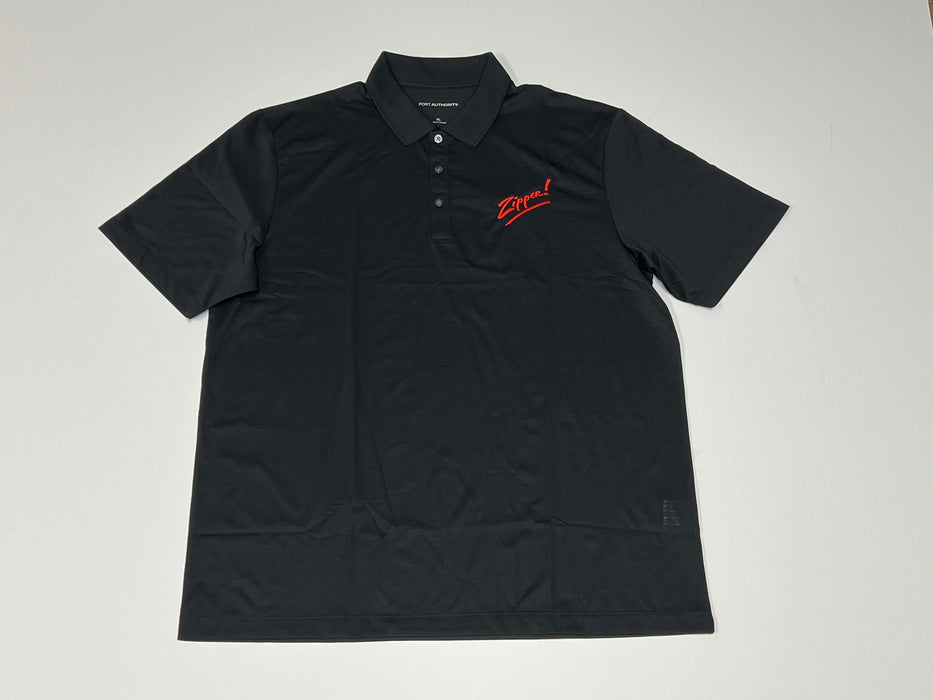 Zipper Golf Shirt Black